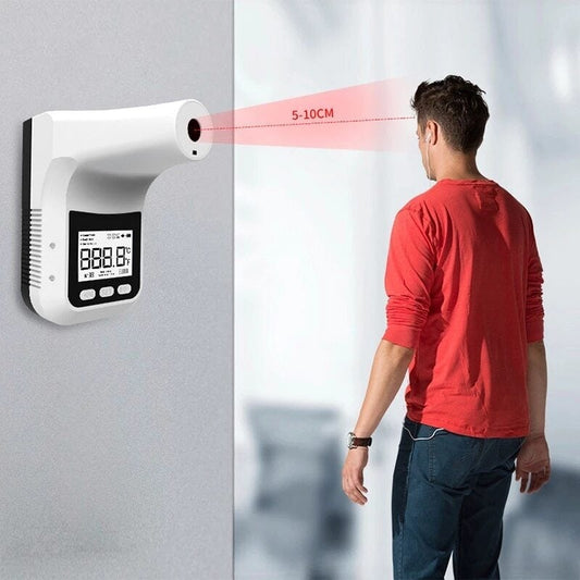 Termómetro digital infrarrojo montado en la pared
